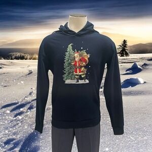 Denim & Flower Ricky Singh Christmas Hoodie L Santa Claus Holiday Festive Cozy